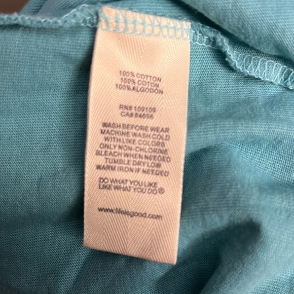 Life Is Good LS TShirt with Girl Doing A Snow❄️ Angel Turquoise Blue NWT - Picture 6 of 6